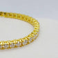 Moissanite Bracelet with stones of 0,1ct in Gold Plated Sterling Silver