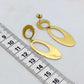 Dangle Earrings in Stainless Steel Gold Plated