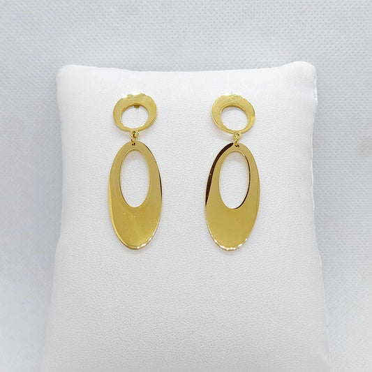 Dangle Earrings in Stainless Steel Gold Plated