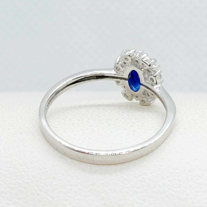 Natural Sapphire Ring 0,5ct in Sterling Silver