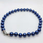 Blue Shell Pearl Choker Necklace in 12mm Stones 16inches