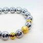 Natural Faceted Polished Hematite Bracelet with 10mm Stones