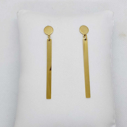 Dangle Earrings in Stainless Steel Gold Plated