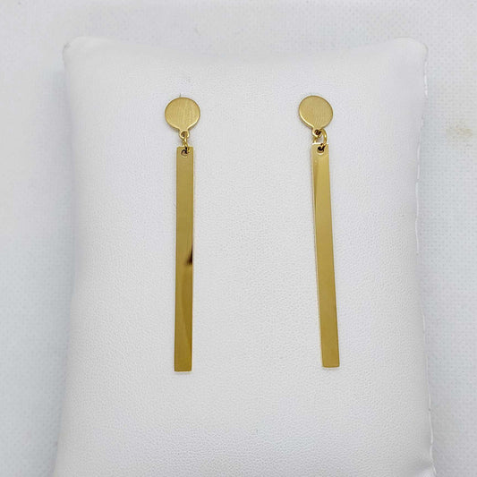 Dangle Earrings in Stainless Steel Gold Plated