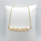 Natural Peach Pearl Necklace with 12mm Stones in Solid 10K Gold