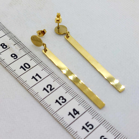 Dangle Earrings in Stainless Steel Gold Plated