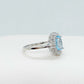 Natural Blue Topaz Ring with 2.3ct Stone in Sterling Silver