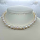 Natural Freshwater Pearl Choker Necklace with 9-10mm stones 15-16inches