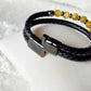 Tiger Eye and Leather Bracelets for Men