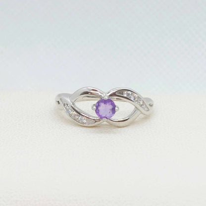 Natural Amethyst Mini Set in Sterling Silver