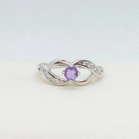 Natural Amethyst Mini Set in Sterling Silver