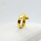 Large Cross Ring Stainless Steel Gold Plated