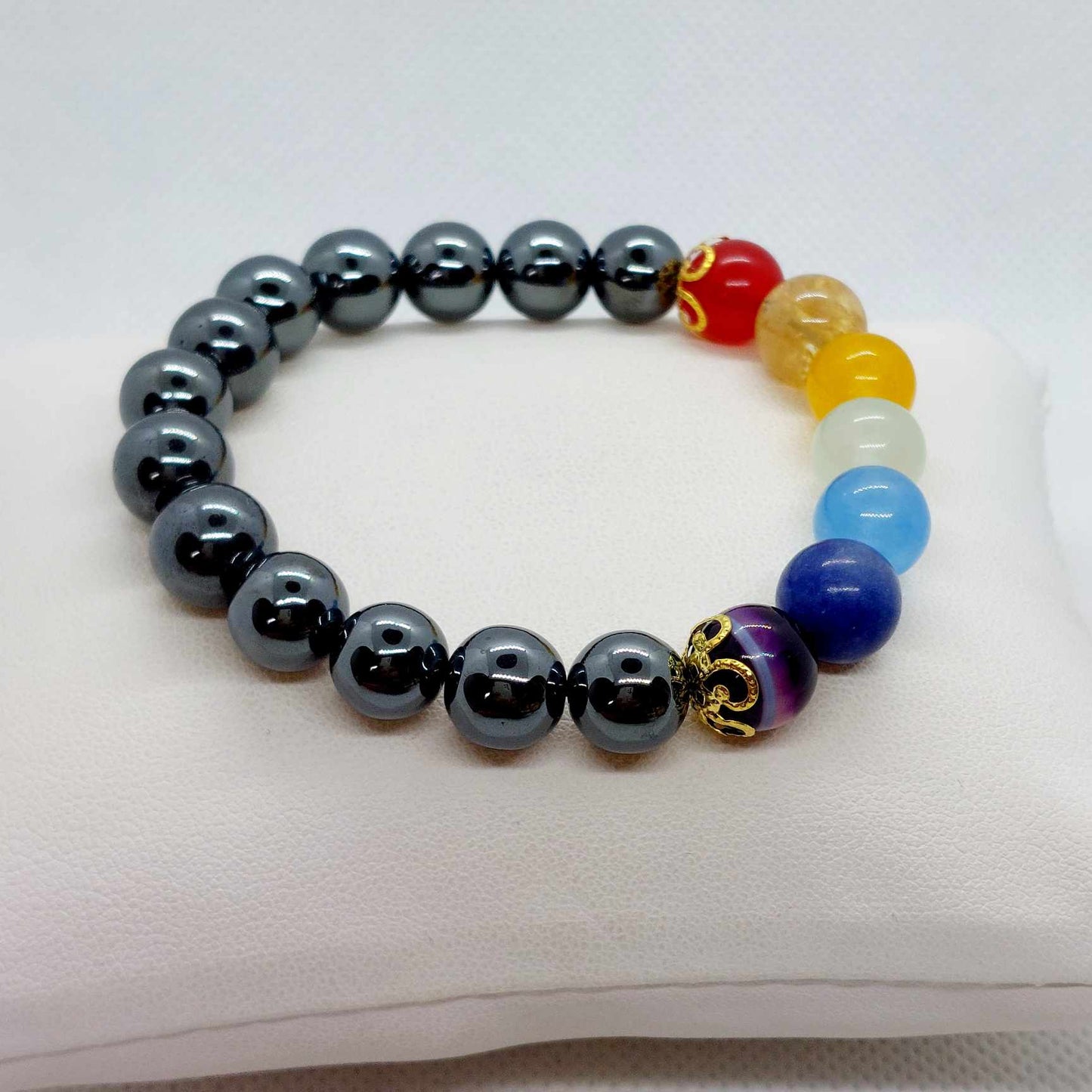 Natural Stones with the 7 Chakra's Bracelet in 10mm Stones