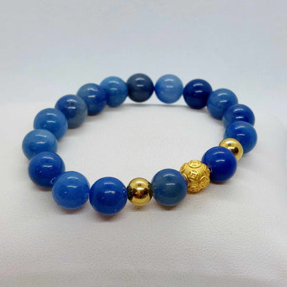 Natural Blue Aventurine Bracelet in 1Omm Stones