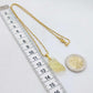 Natural Libyan Desert Glass Stone Pendant with Stainless Steel Gold Plated Necklace Chain