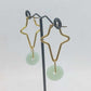 Natural Hetian Jade Earrings in Gold Plated Stainless Steel