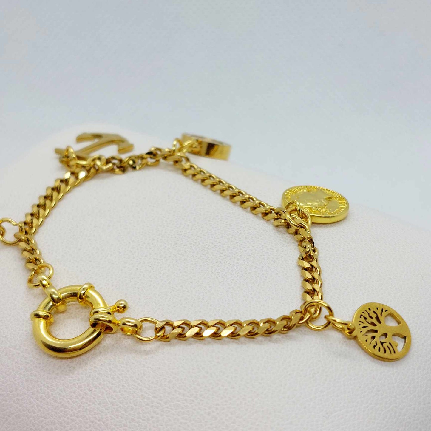 Lucky Charm Bracelet in Stainless Steel Gold Plated