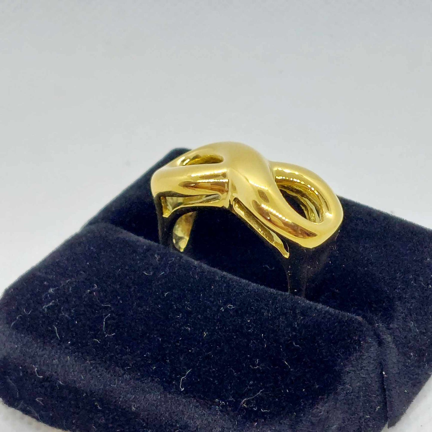 Large Infinity Ring Stainless Steel Gold Plated