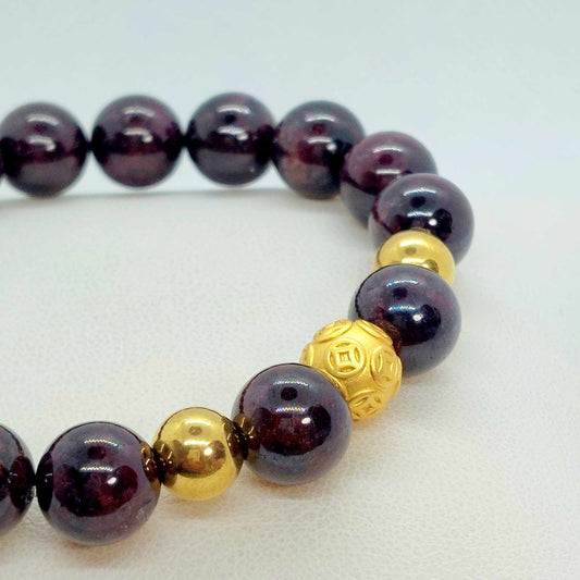 Natural Garnet Bracelet in 10mm Stones