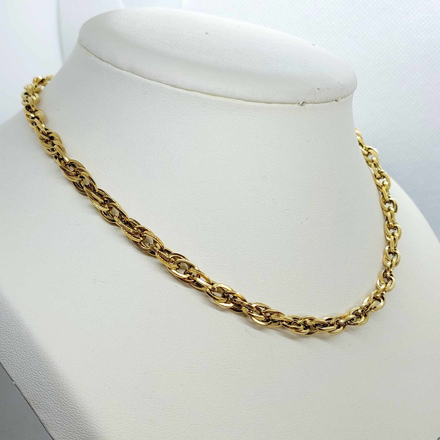 Necklace and Bracelet Set in Stainless Steel Gold Plated