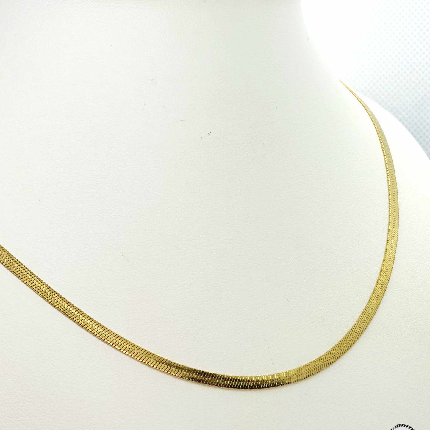 Snake Chain Necklace in Gold Platted Stainless Steel