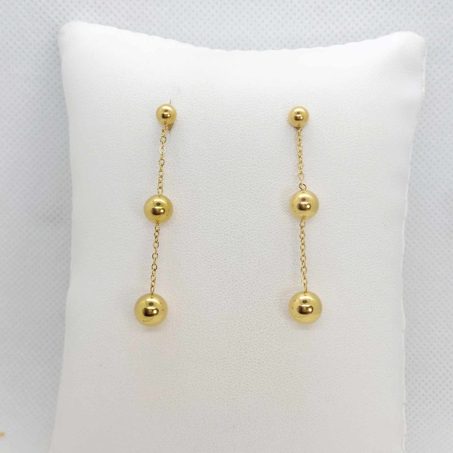 Dangle Earrings in Gold Plated Stainless Steel