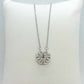Four Hearts Pendant in Zircon and Stainless Steel with Gold Plated Necklace Chain