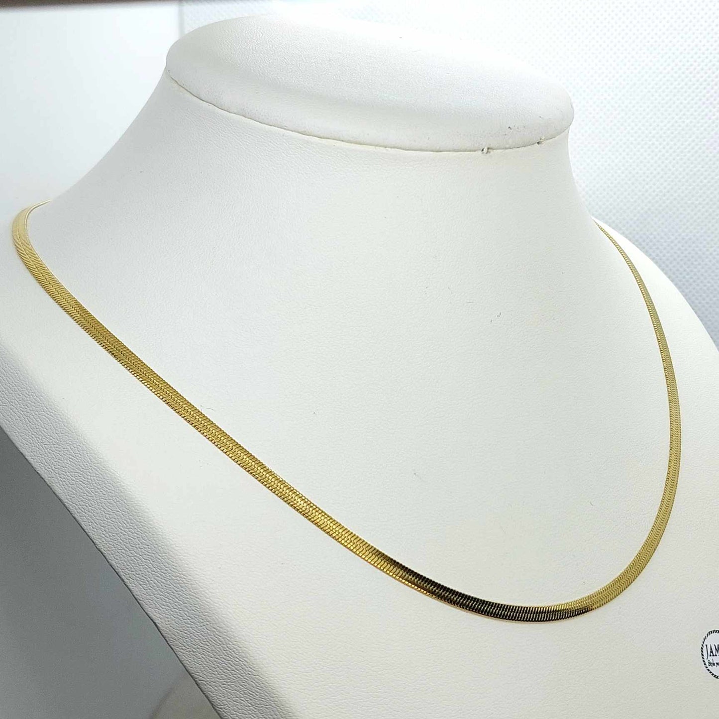 Snake Chain Necklace in Gold Platted Stainless Steel