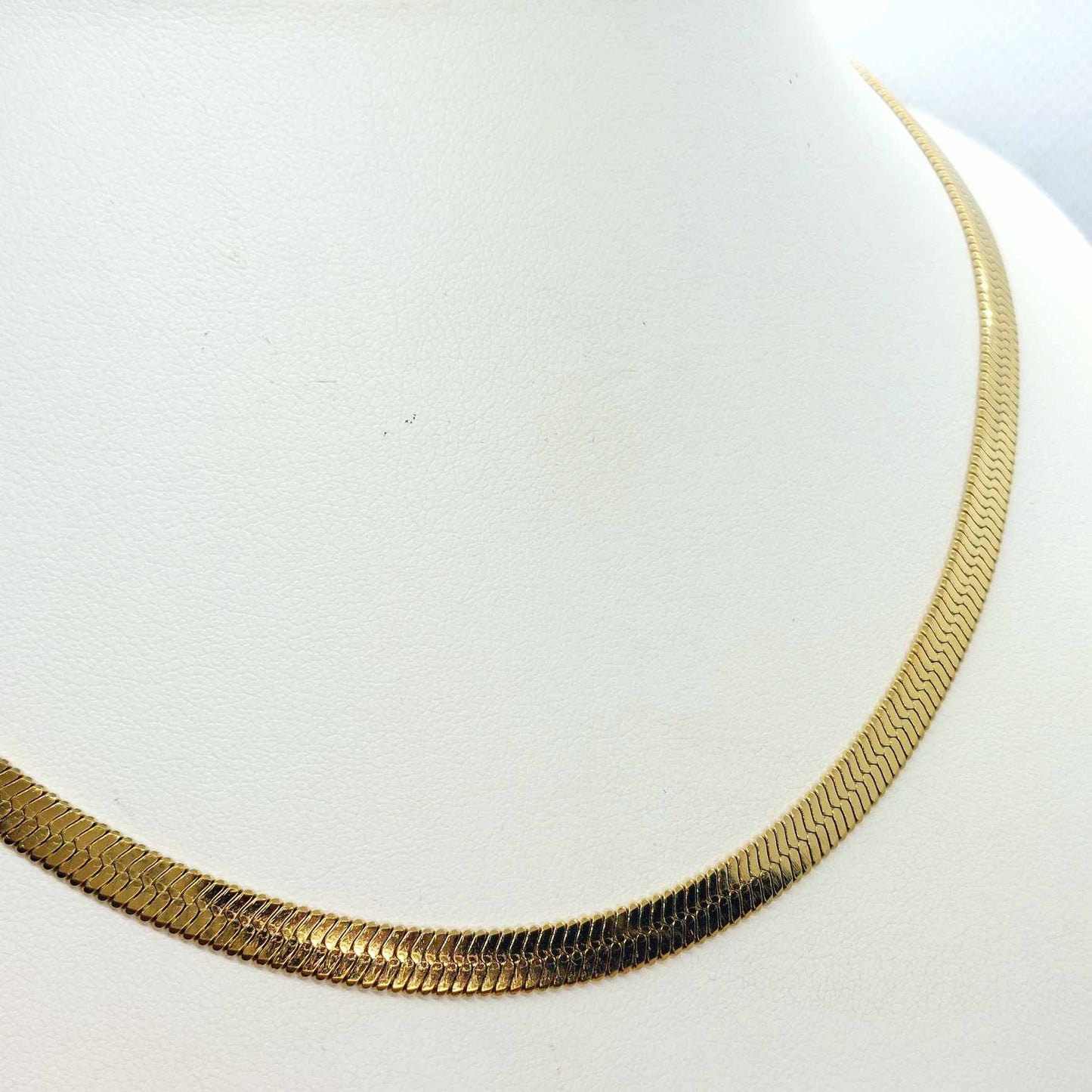 Snake Chain Necklace in Gold Platted Stainless Steel