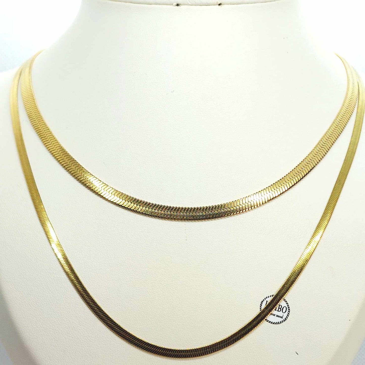 Snake Chain Necklace in Gold Platted Stainless Steel