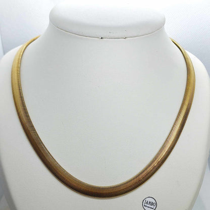 Snake Chain Necklace in Gold Platted Stainless Steel