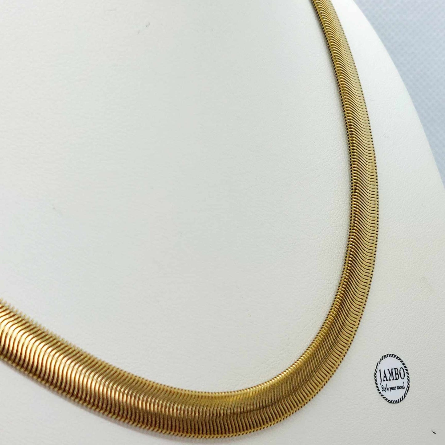 Snake Chain Necklace in Gold Platted Stainless Steel