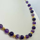 Natural Amethyst Choker Necklace in 10mm Stones