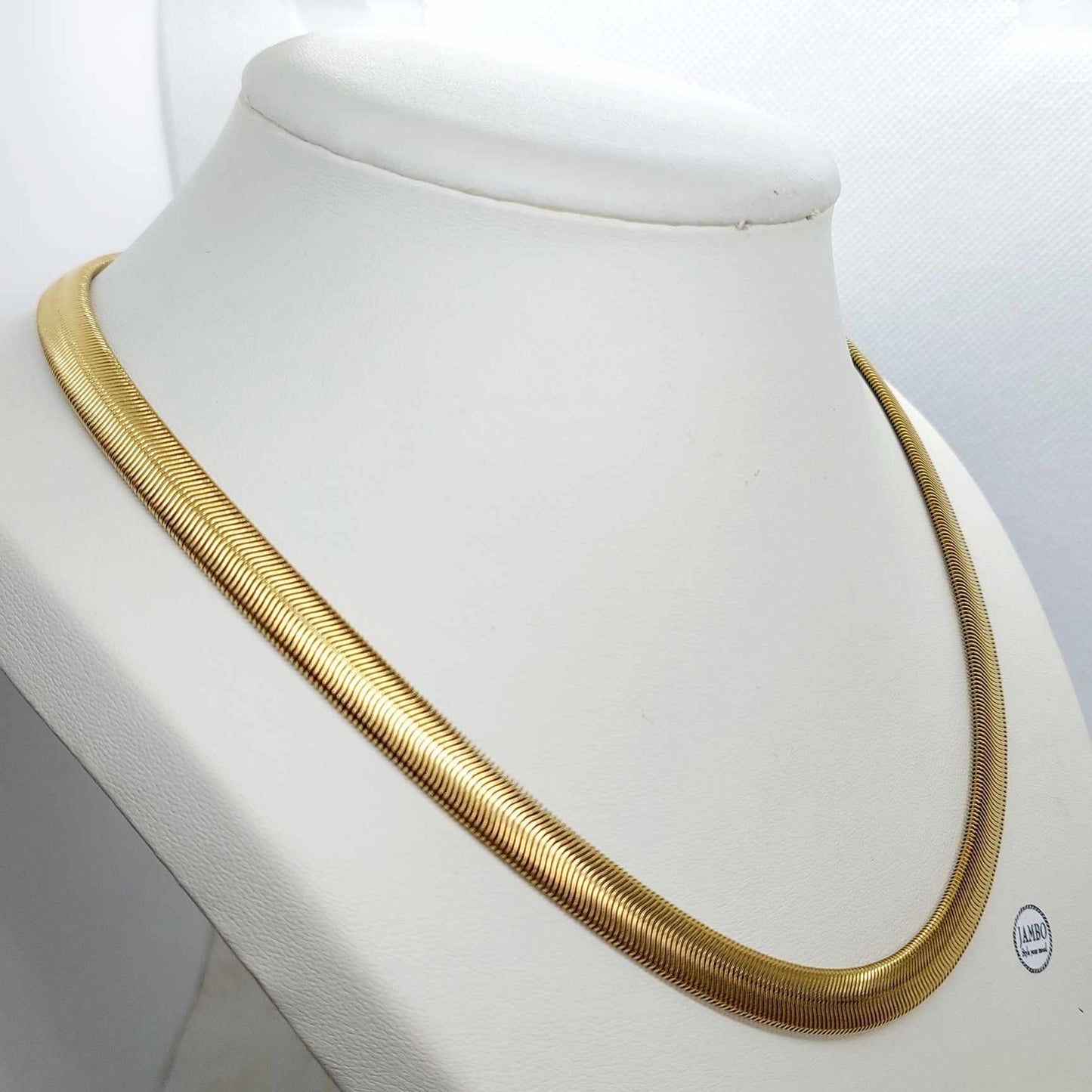 Snake Chain Necklace in Gold Platted Stainless Steel