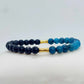 Apatite meets Onyx Bracelet in 6mm Natural Stones