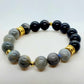 Obsidian meets Labradorite Bracelet in 1Omm Natural Stones