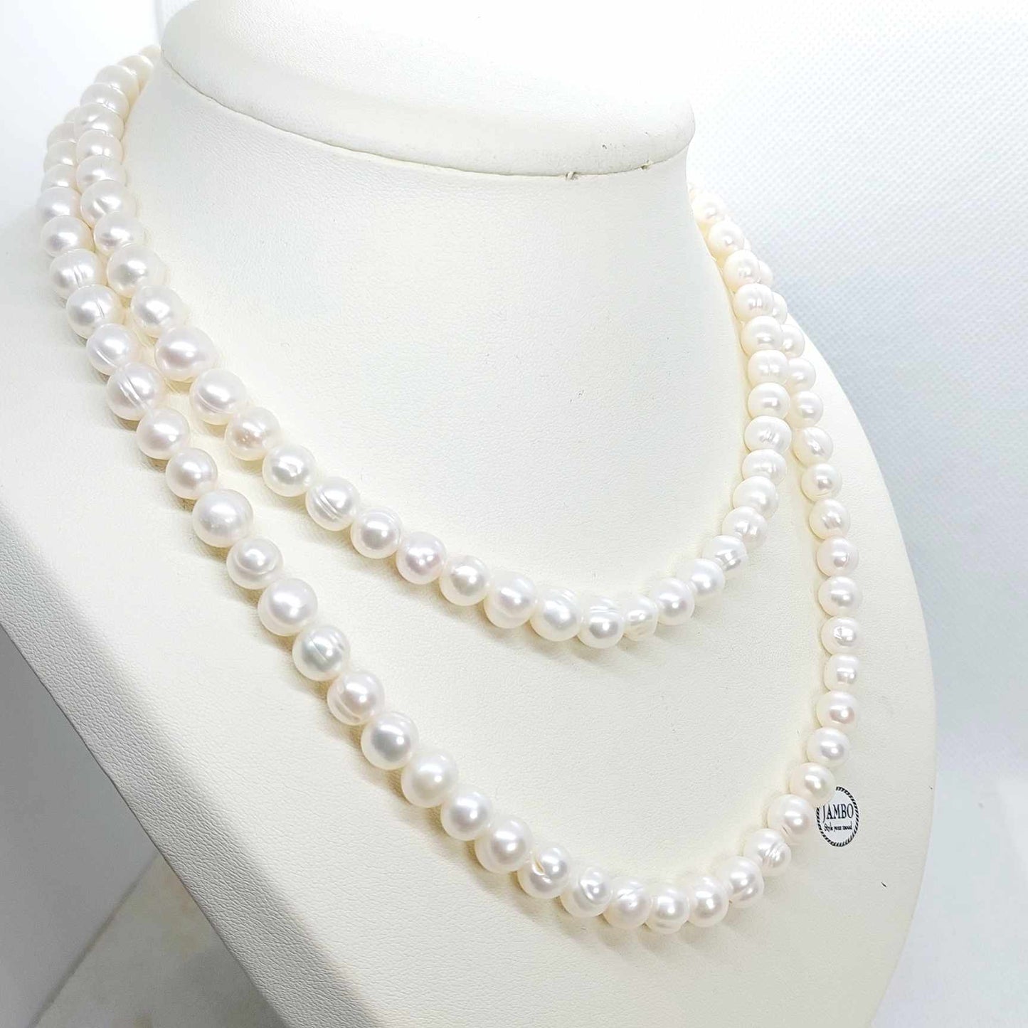 Natural Freshwater Pearl Necklace 36inches with 7-8mm Stones