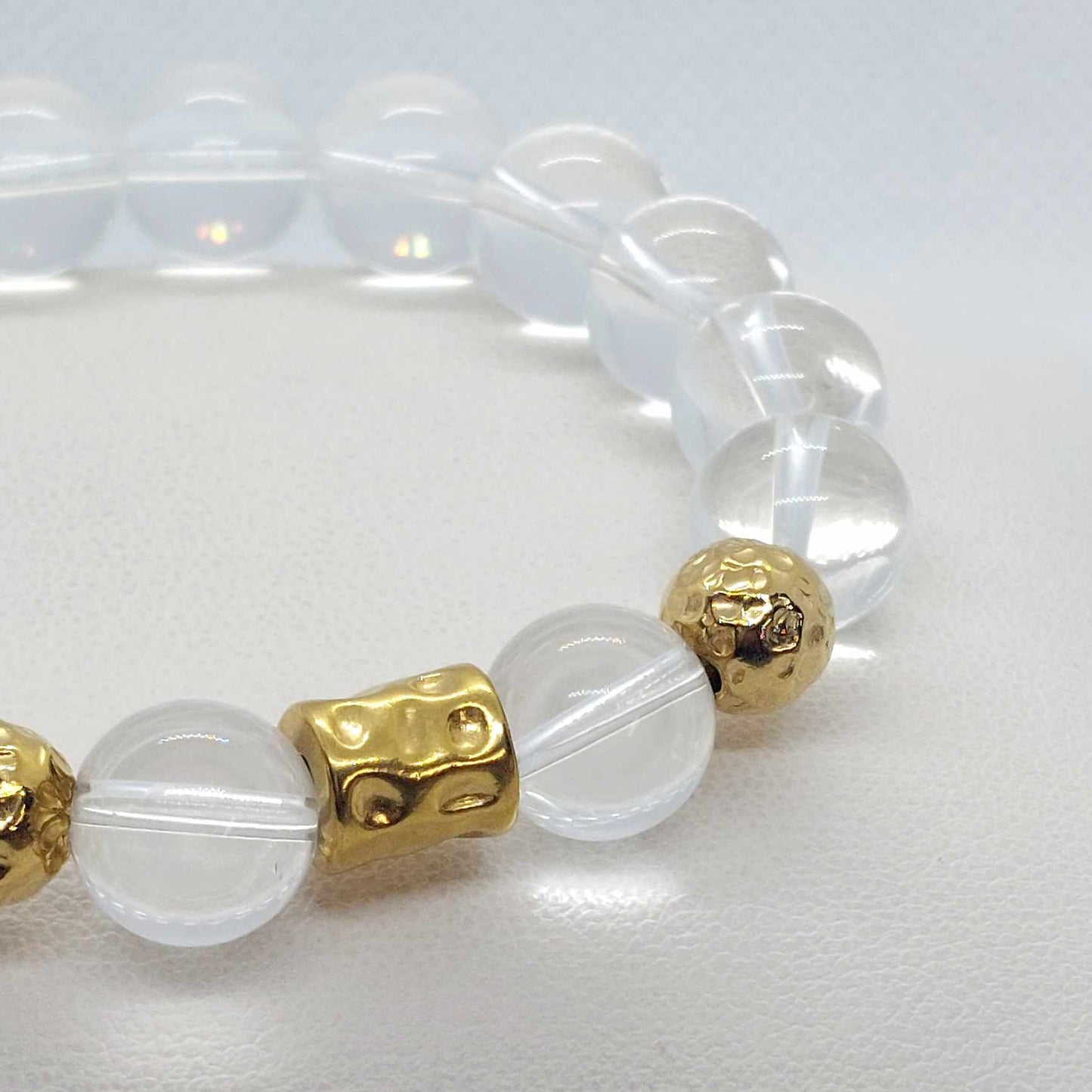 Natural Clear Crystal Bracelet in 10m Stones