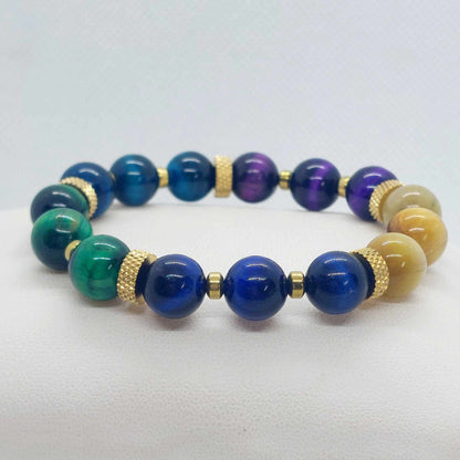 Mixed Tiger Eye Bracelet in 1Omm Stones