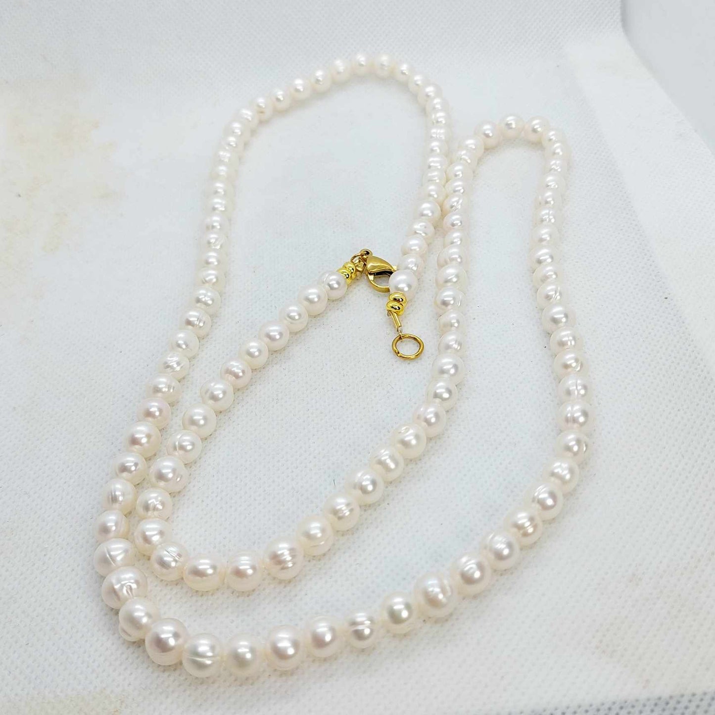 Natural Freshwater Pearl Necklace 36inches with 7-8mm Stones