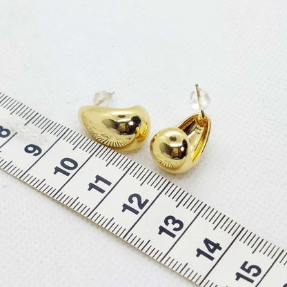 Teardrop Earrings in Gold Plated Stainless Steel