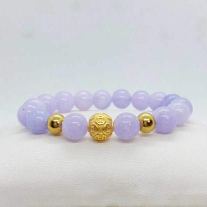 Natural Lilac Angelite Bracelet in 10m Stones