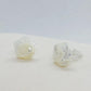 Natural Shell Rose Stud Earrings in Sterling Silver