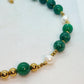 Natural Chinese Jade and Pearl Choker Necklace in 12mm Stones with Hematite