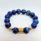 Natural Lapis Lazuli Bracelet with in 12mm Stones