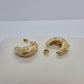 Large Half Hoop Earrings in Gold Plated Stainless Steel