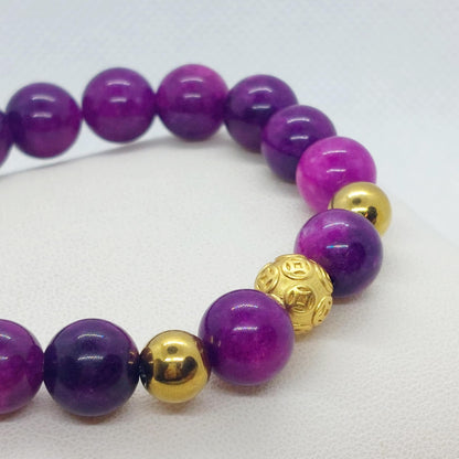 Natural Sugilite Bracelet in 10m Stones