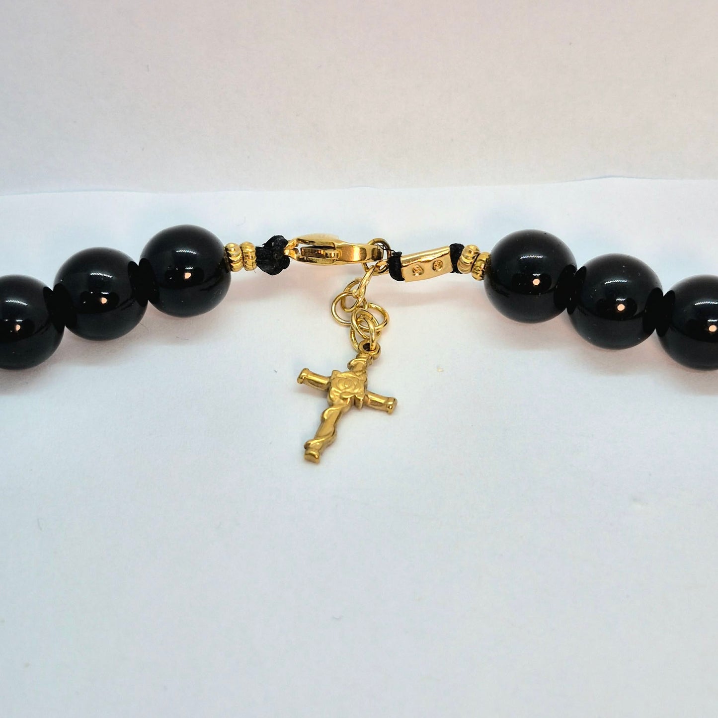 Natuurlijke Obsidiaan Halsketting Choker met 12mm Stenen en Obsidiaan Negenstaartige Vos Hanger