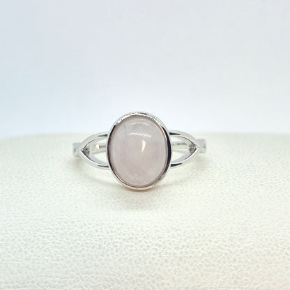 Natural Stone Ring in Sterling Silver with Turquoise, Lapis, Rose Quartz, Aventurine, Obsidian and Blue Goldstone