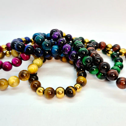 Tiger Eye Bracelet Collection in 10mm Stones